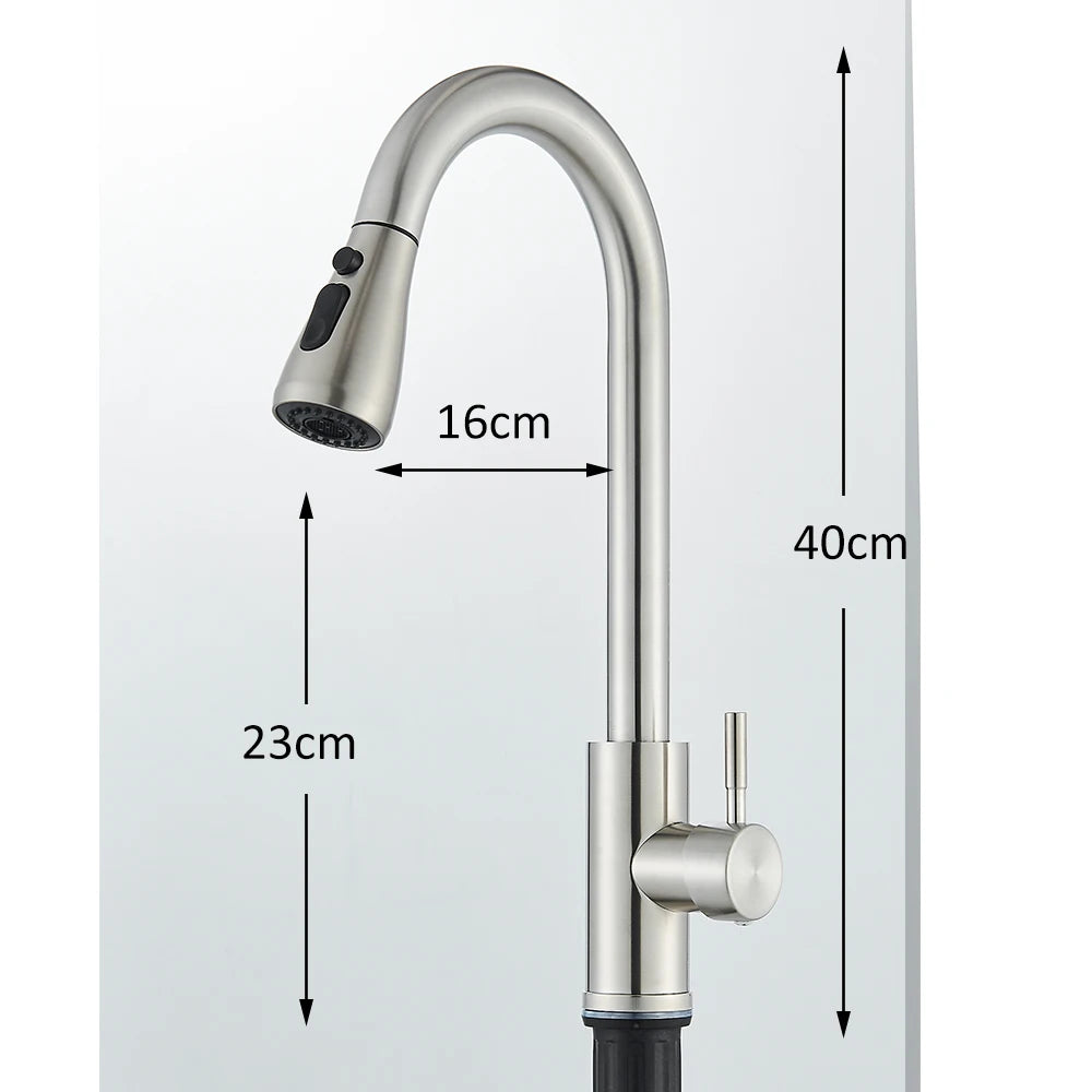 Faucet Brushed Nickel Color Surface Cold Water Faucet
