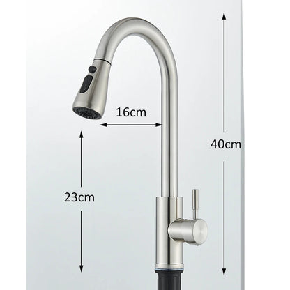 Faucet Brushed Nickel Color Surface Cold Water Faucet