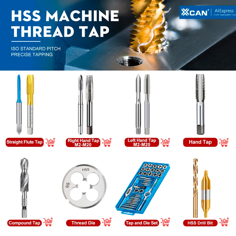 Xcan Hss Pipe Tap G1/16 1/8 1/4 3/8
