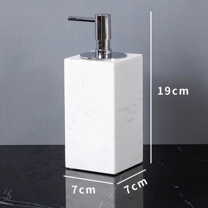 Volakos White Natural Marble Bathroom Minimalism Soap Dispenser