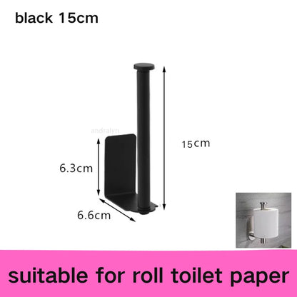 Adhesive Toilet Paper Holder Wall Mount Bathroom Silver