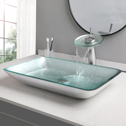 Kemaidi Big Tempered Glass Basin Sink Washbasin Bathroom