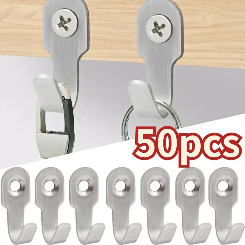 Mini Stainless Steel Hook Screw Items Key Rack