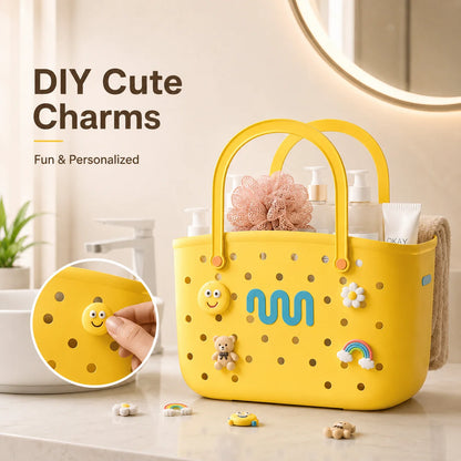 Bathroom Shower Caddy Storage Basket Handle Large Capacity