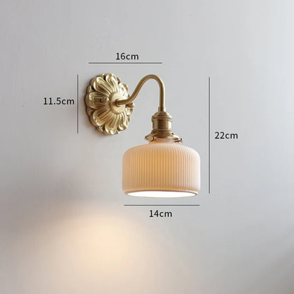 Iwhd Nordic Modern Led Wall Lamps Sconce Copper