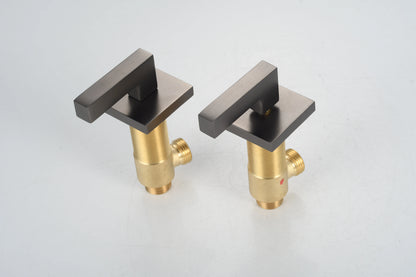 Brushed Gold Basin Faucet Total Brass Black Bathroom