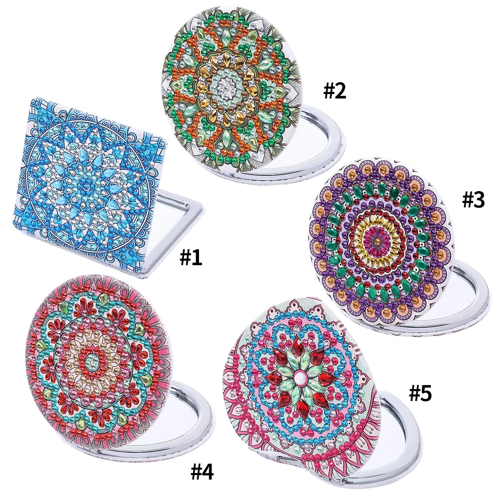 Diy Diamond Art Mosaic Makeup Mirror Cross Stitch