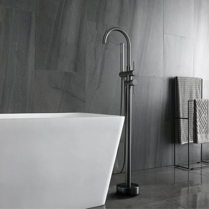 Aitana Luxury Black Brass Bathroom Faucet Floor Standing