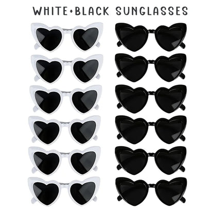 12-100pcs Wedding Sunglasses Guests Heart Shaped Sunglasses