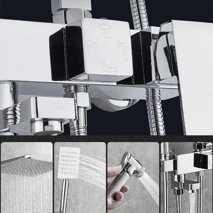 Sinlaku Rainfall Bathroom Shower Faucet Rack Shelf Bathtub