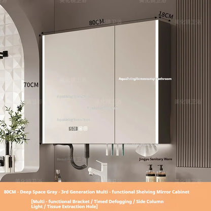Modern Smart Bathroom Mirror Cabinet Wall-Mounted Vanity Mirror