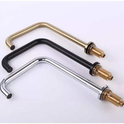 Brushed Gold Basin Faucet Nickel Sink Faucet Two