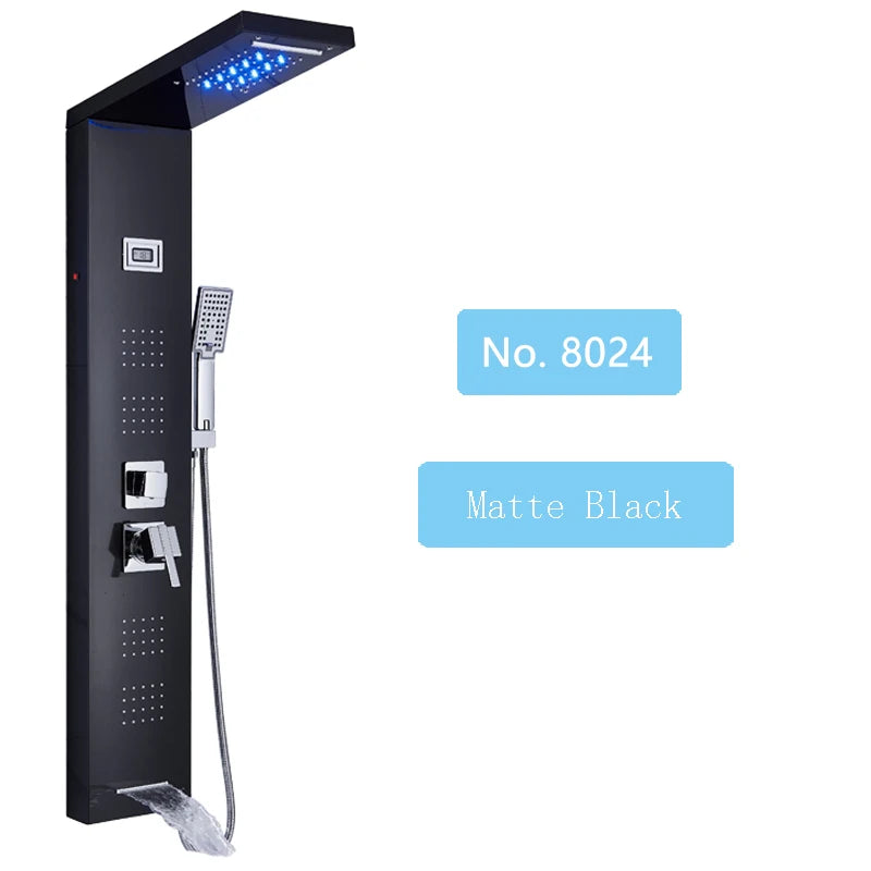 Luxury Led Shower Panel Spa Massage Jet Shower