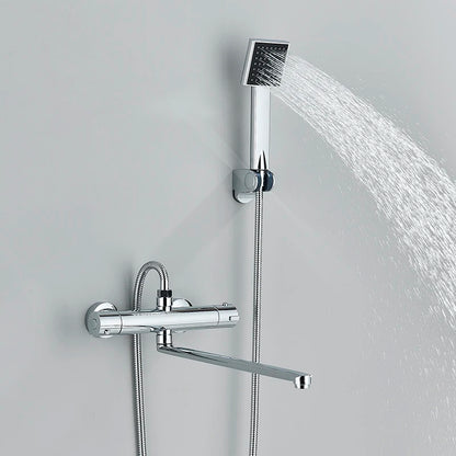 Thermostatic Shower Faucet Mixing Valve Bathroom Long Rotate