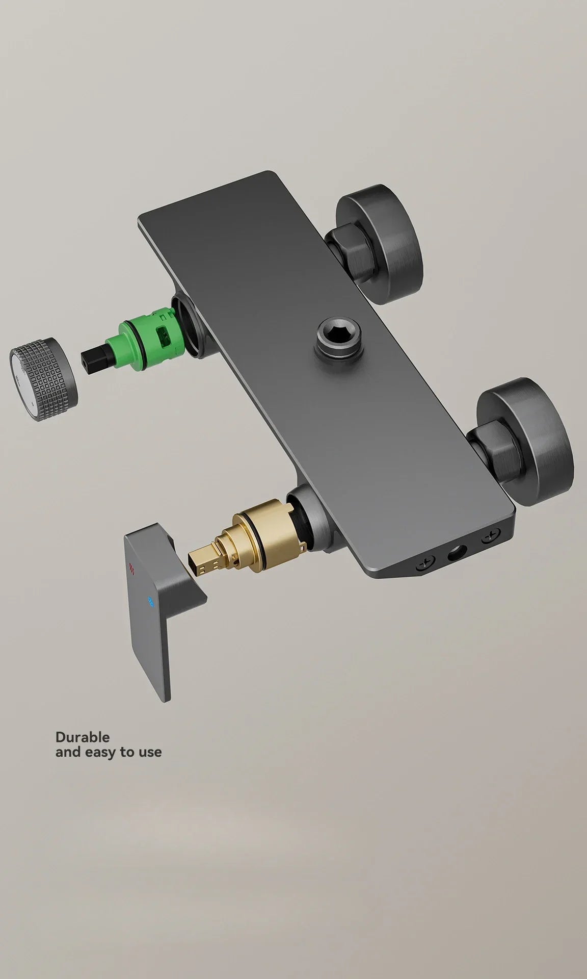 Grey Knob Type Three Ways Water Outlet Shower