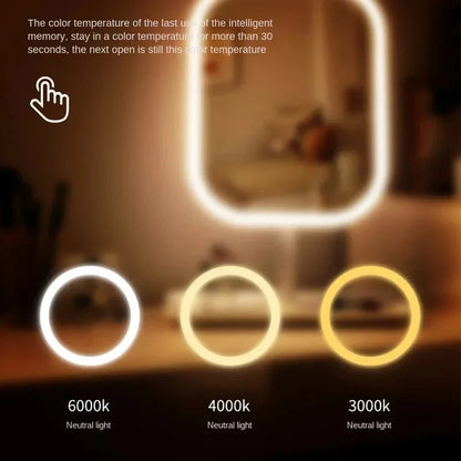 Unique Designer Vanity Mirror Three Colorsledlight Makeup Mirror