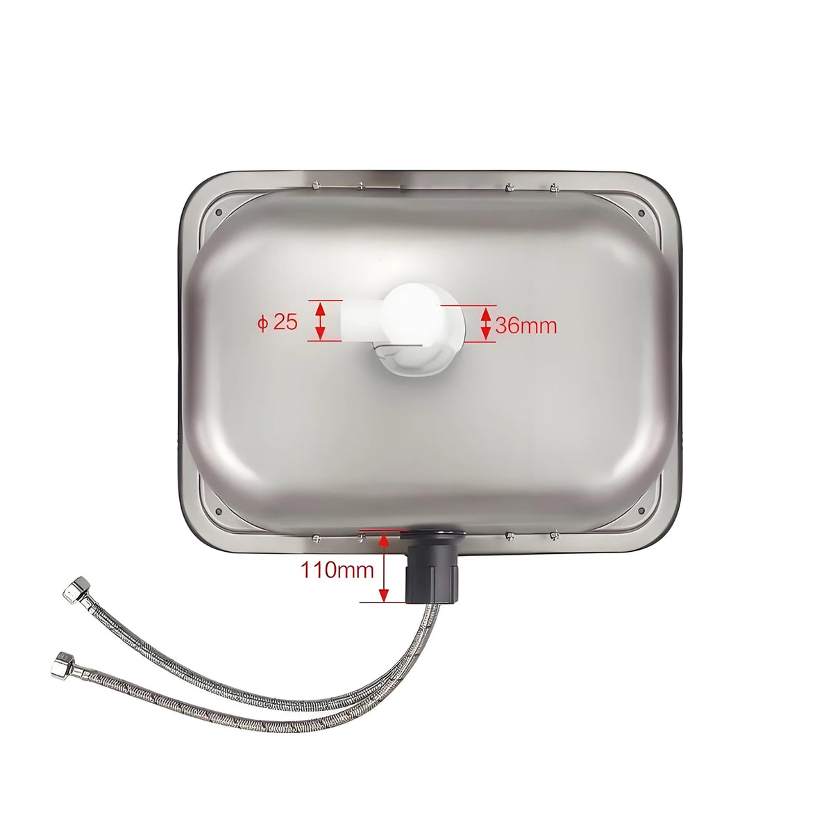 Rv Sink Faucet/Tap 304 Stainless Steel Tempered Glass