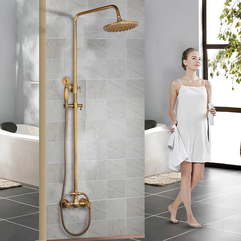 Kemaidi Brass Antique Wall Mount Shower Faucet Handle