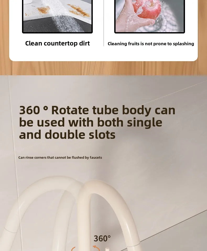 Wooden Cream Pull-Out Cold All Copper Faucet Retractable
