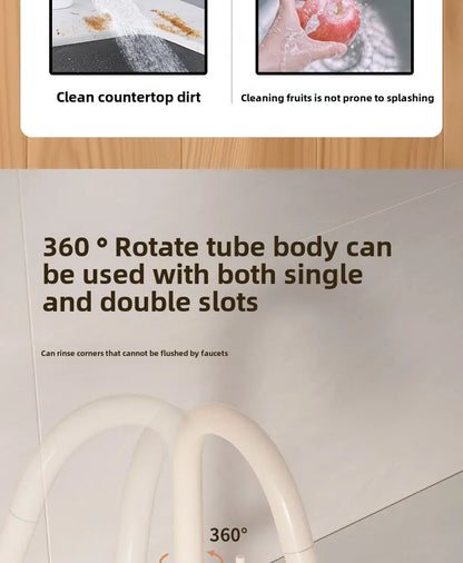 Wooden Cream Pull-Out Cold All Copper Faucet Retractable