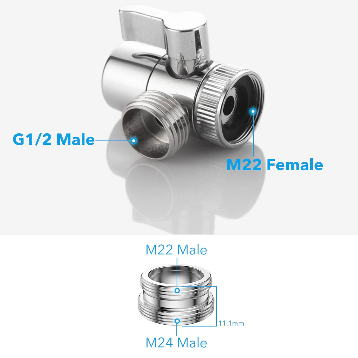 Handheld Faucet Water Diverting Shower Head External Rain
