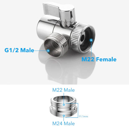 Handheld Faucet Water Diverting Shower Head External Rain