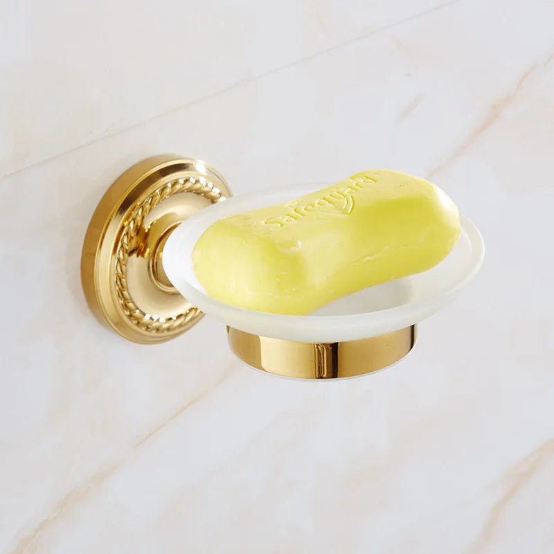 Gold Bath Hardware Bathroom Shelf Soap Dish Toilet