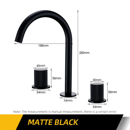 Basin Faucet Cold Tap Bathroom Knurled Double Handle