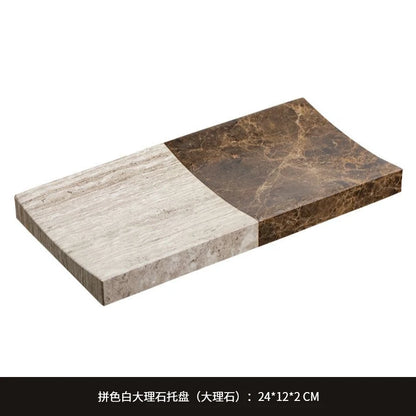 Nordic Color-Blocked Marble Lotion Bottle Aromatherapy Tray