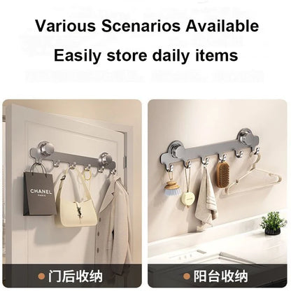 Behind Door Wall Coat Rack Row Hook Towel