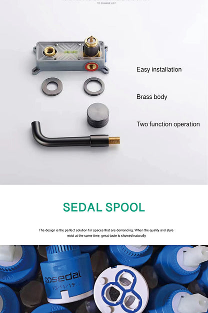 Aitana Luxury Brass Brushed Nickel Bathroom Faucet Simple