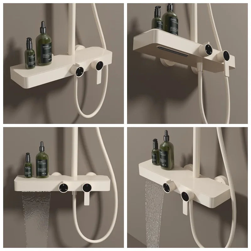 Kemaidi Bathroom Shower System Cold Control Knobbed Triple