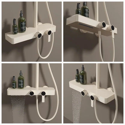 Kemaidi Bathroom Shower System Cold Control Knobbed Triple
