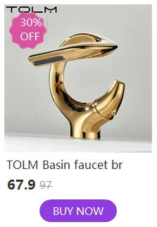 Tolm Basin Faucet Modern Bathroom Mixer Tap Orange