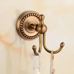 Solid Brass Bathroom Robe Hook Paper Holder Towel