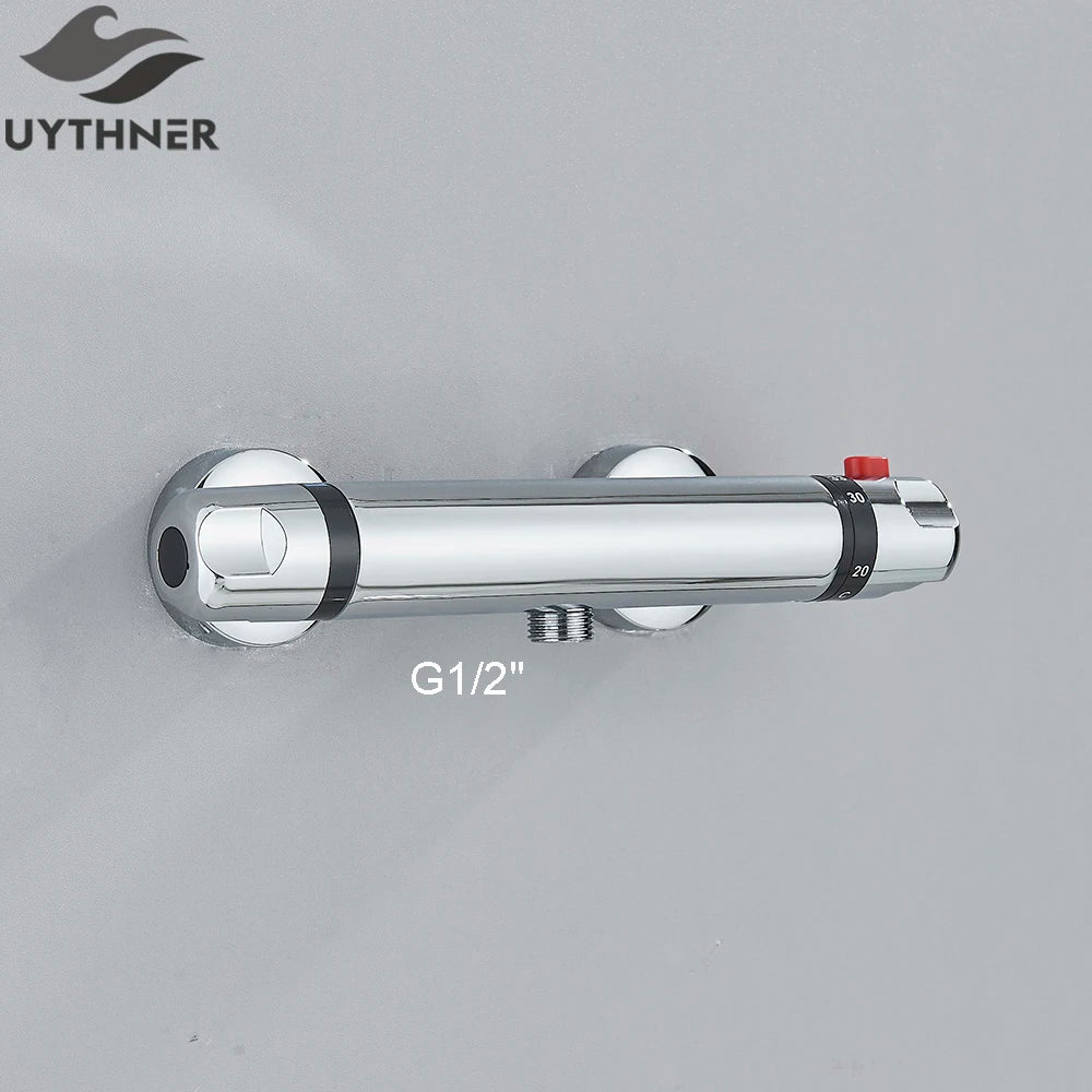 Chrome Thermostatic Shower Faucets Bathroom Thermostatic Mixer
