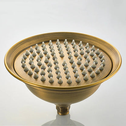 Antique Brass Bathroom Hand Shower Head Inch Round