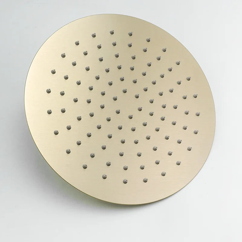 Brushed Gold Black Chrome Grey Overhead Shower Head