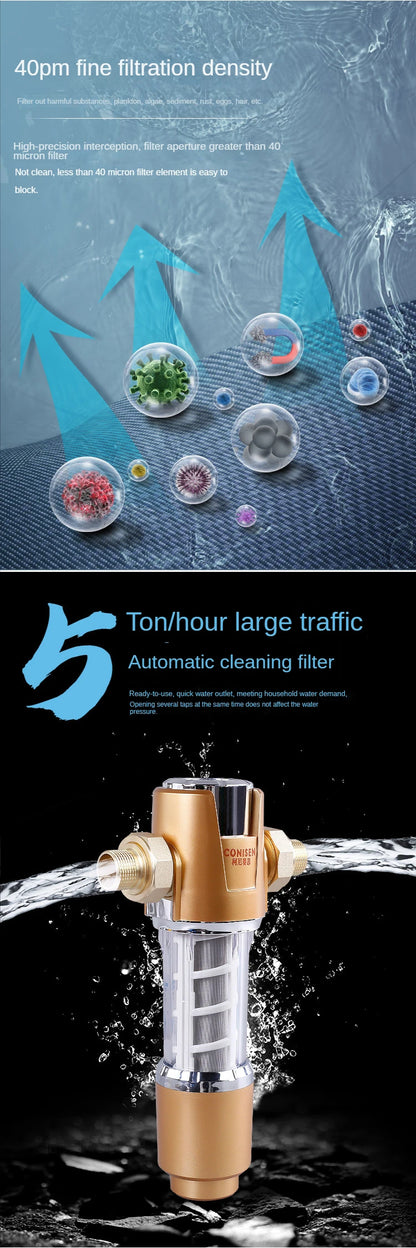 Spin Down Sediment Filter Backwash Whole House Water