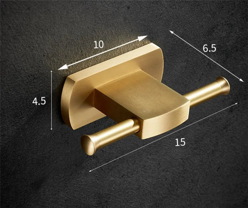 Brushed Gold Bathroom Towel Rack Paper Holder Toilet