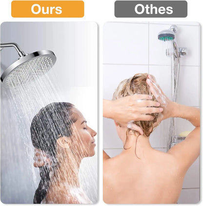 Inches High Pressure Rain Shower Head Arm 1min