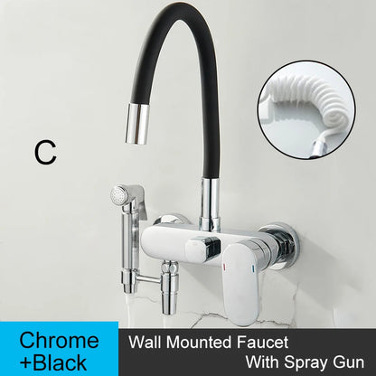 Brass Sink Taps Wall Mounted Basin Mixers Cold