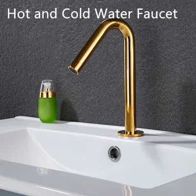 Tuqiu Smart Touch Bathrooomfaucet Gold Automatic Sensor Basin