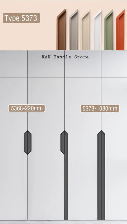 Kak Recessed Cabinet Handles Black Hidden Sliding Door