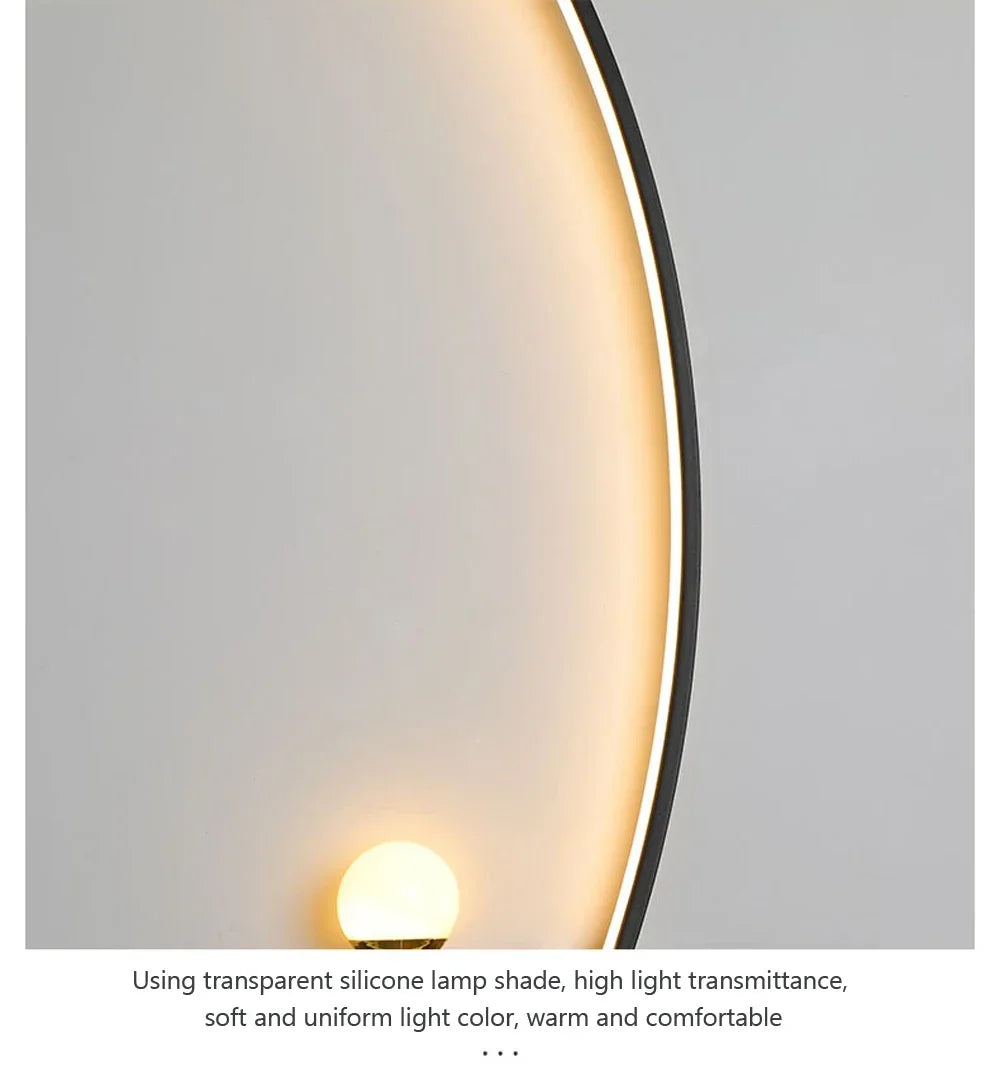 Modern Led Simple Art Bedroom Bedside Wall Lamp