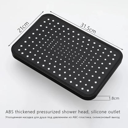 Black Silver Split Shower Column Bathroom Faucet Wall
