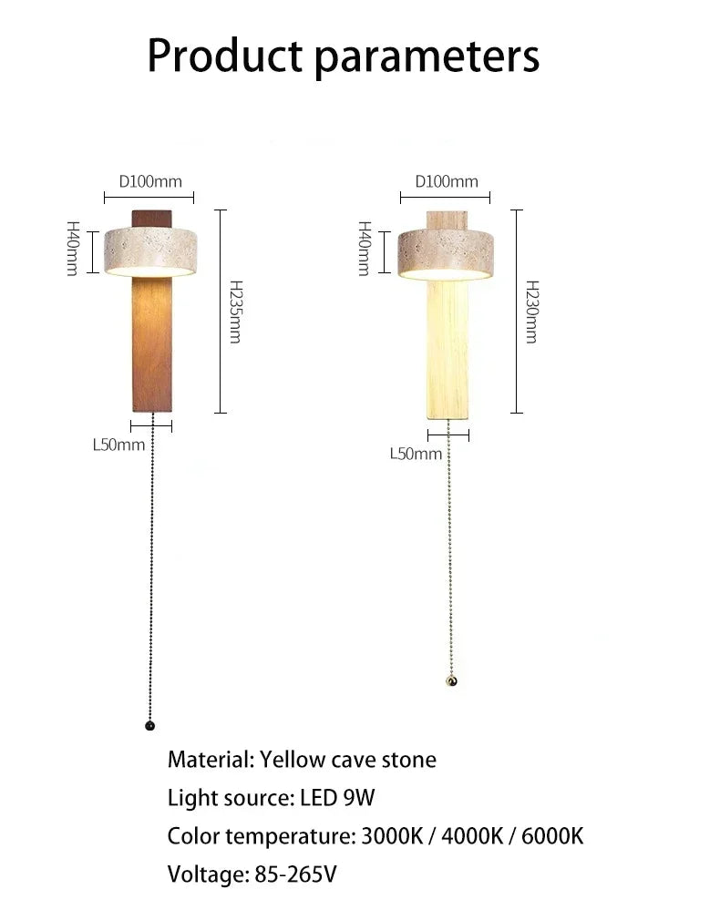 Spanish Natural Limestone Double-Sided Wall Lamp Creative