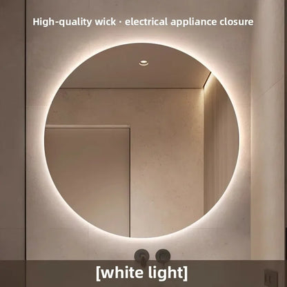 Mirror Round Mirror Wall-Mounted Smart Bathroom Mirror Led