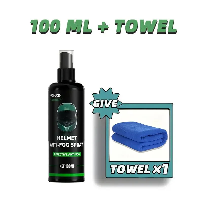 Anti-Fog Spray 100ml- Motorcycle Helmet Visor Car Windshield