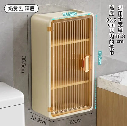 Modern Wall Mounted Bathroom Cabinet White Waterproof Storage